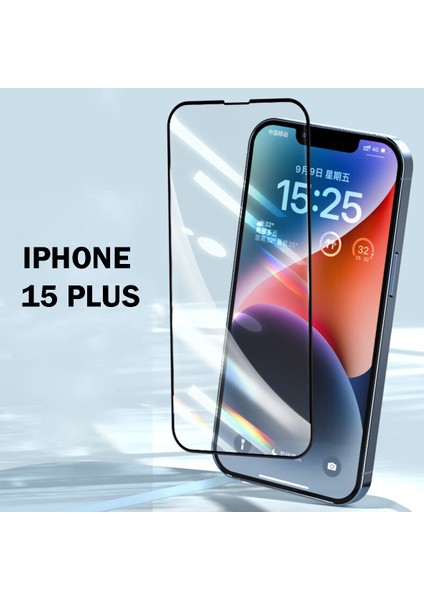 iPhone 15 Plus 6d Cam Ekran Koruyucu Tam Kaplayan Güçlü Yapışkan Özellikli Kılıf Dostu