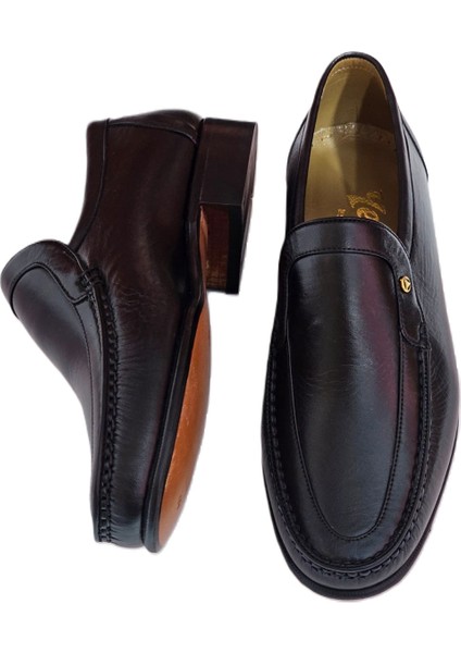 Erkek Içi Dışı Komple Saf Rok Deri Kösele Taban Klasik Erkek Ayakkabı fırsatları