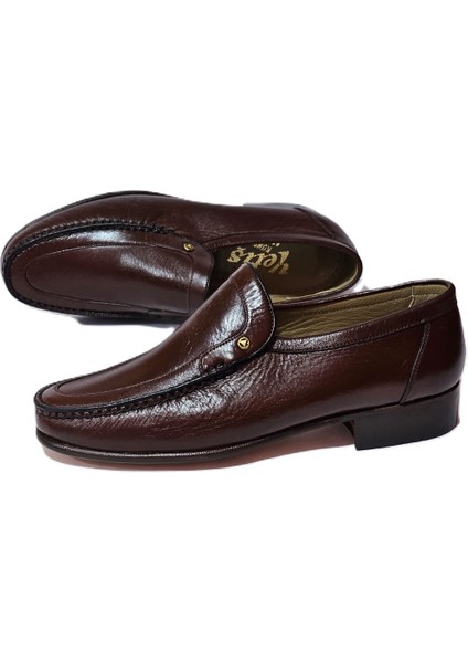 Erkek Içi Dışı Komple Saf Rok Deri Kösele Taban Klasik Erkek Ayakkabı