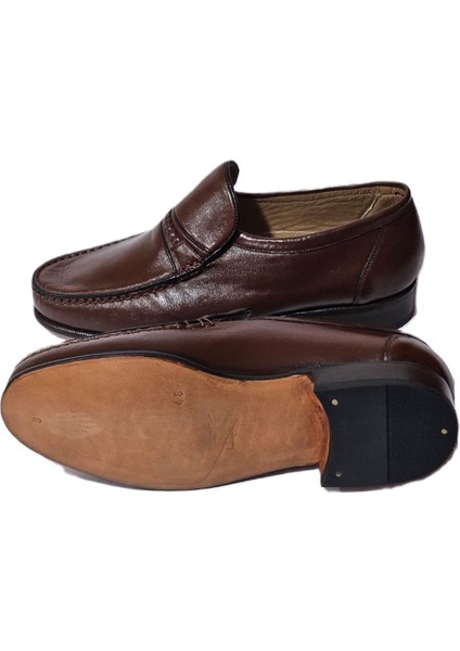 Erkek Içi Dışı Komple Saf Rok Deri Kösele Taban Klasik Erkek Ayakkabı