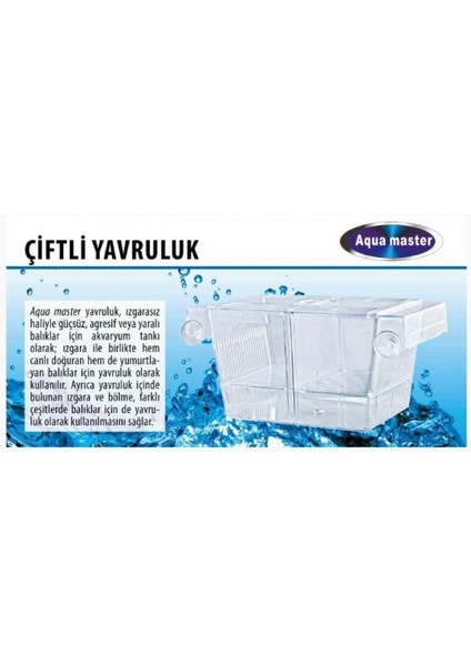 Aquawe Çift Bölmeli Canlı Doğuran Balık Yavruluğu Fish Breeder Box indirimleri