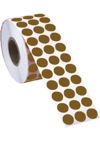 10 mm ( 1 Cm) Nokta Etiketi 5000'LI - Kraft (Kahverengi) [ Etkinlik Metaryalı ]