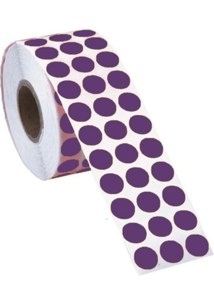 10 mm ( 1 Cm) Nokta Etiketi 5000'LI - Mor [ Etkinlik Metaryalı ]