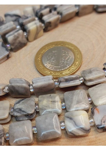 Jasper Taşı Yandan Oyuklu Kare Kesim 10X10MM Dizi (49562) modelleri