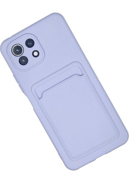 Xiaomi Mi 11 Kılıf Kelvin Kartvizitli Silikon - Lila