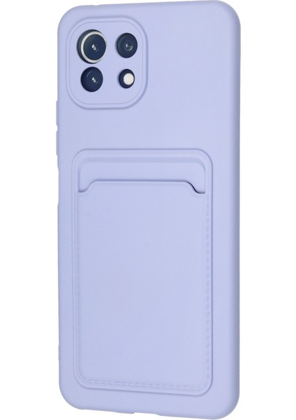 Xiaomi Mi 11 Kılıf Kelvin Kartvizitli Silikon - Lila