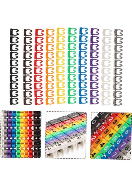 0-9 Dijital Kodlu Renkli Kablo Işaretleyici 1,5mm (K246)