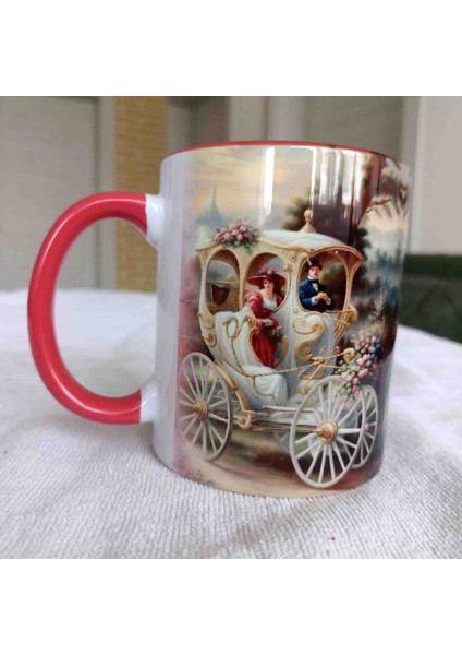 At Arabası Vintage Baskı Kupa