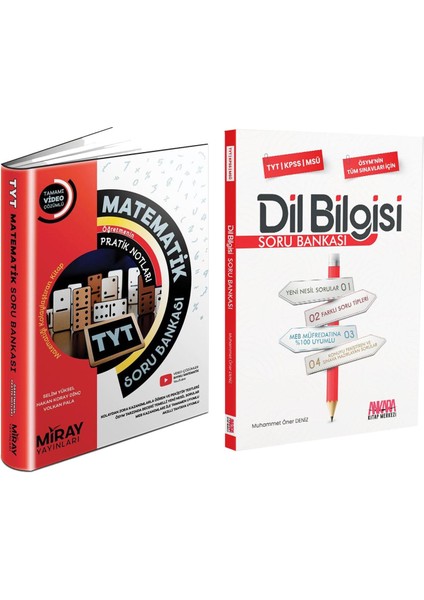 TYT Matematik ve Akm Dil Bilgisi Soru Bankası Seti 2 Kitap