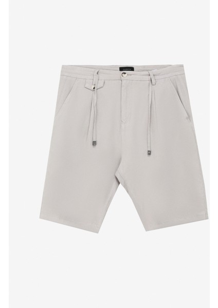 Gri Erkek Bağlamalı Regular Fit Bermuda Şort FC4SM-SHT 0895