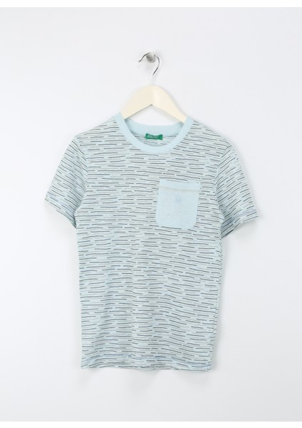 Açık Mavi Erkek Çocuk T-Shirt 362PC10HL