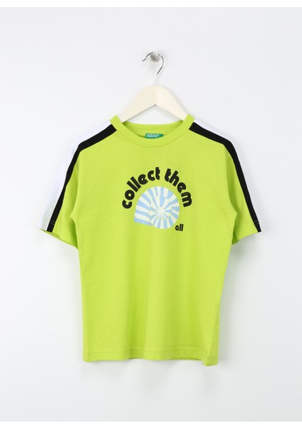 Neon Yeşil Erkek Çocuk T-Shirt 3I1XC10J0