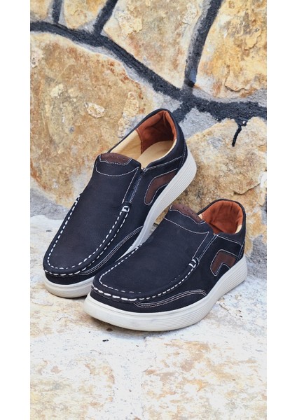 Nubuk Deri Erkek Ayakkabı Siyah Casual