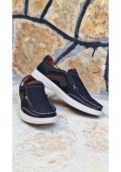 Nubuk Deri Erkek Ayakkabı Siyah Casual