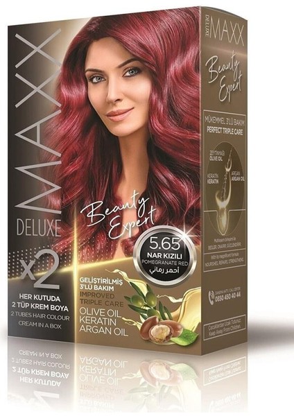 Maxx Deluxe Saç Boyası 5.65 Nar Kızılı