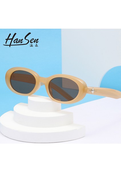 Oval Küçük Çerçeveli Güneş Gözlüğü Modaya Uygun Kadın Üst Düzey Retro Beş Köşeli Yıldız Güneş Gözlüğü Erkek Açık Yeşil Çerçeve Yeşil Film (Yurt Dışından) modelleri