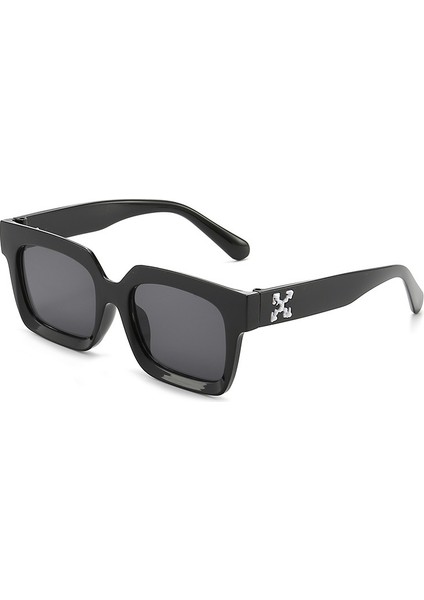 Modaya Uygun Güneş Gözlüğü Kare Çerçeve Kişiselleştirilmiş Güneş Gözlüğü Yarı Saydam Pudra Çerçeve Pembe Pul (Yurt Dışından)