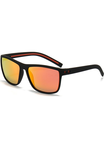 Dış Mekanda Sürüş Için Erkek Polarize Güneş Gözlüğü Uv Koruması Moda Kare Büyük Çerçeve Güneş Gözlüğü Siyah Çerçeve Turuncu Dilimler (Yurt Dışından) fırsatları