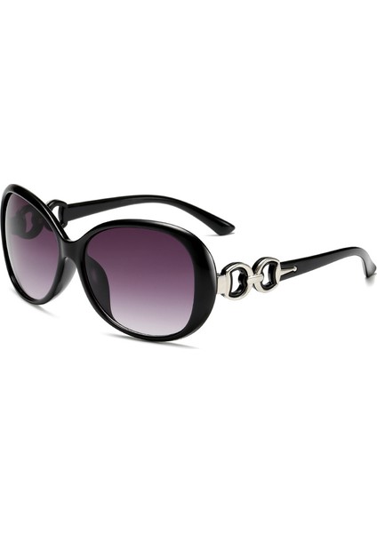 Trendy Moda Güneş Gözlüğü 9509 Büyük Çerçeve Güneş Gözlüğü Kadın Yeşim Kristal Doku Güneş Gözlüğü Düz Beyaz Çerçeve (Yurt Dışından)