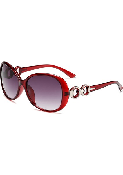 Trendy Moda Güneş Gözlüğü 9509 Büyük Çerçeve Güneş Gözlüğü Kadın Yeşim Kristal Doku Güneş Gözlüğü Düz Beyaz Çerçeve (Yurt Dışından) fırsatları