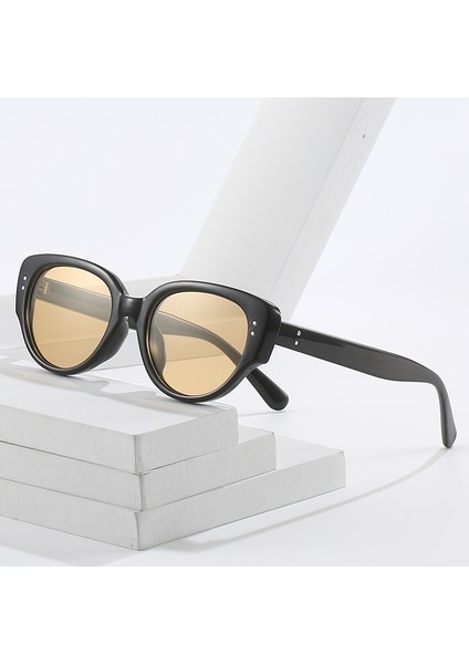 Beyaz Kedi Gözü Güneş Gözlüğü Tarzı Kadınların Modaya Uygun Üst Düzey Polarize Güneş Gözlüğü Haki Çerçeve Siyah ve Gri Lensler (Yurt Dışından) modelleri