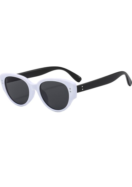 Retro Polarize Güneş Gözlüğü, Amerikan Tarzı Pirinç Çivileri, Şık Güneş Gözlükleri, Dış Mekan Sokak Fotoğrafçılığı Gözlükleri, Beyaz Çerçeve, Siyah Ayaklar, Gri Parçalar (Yurt Dışından) modelleri