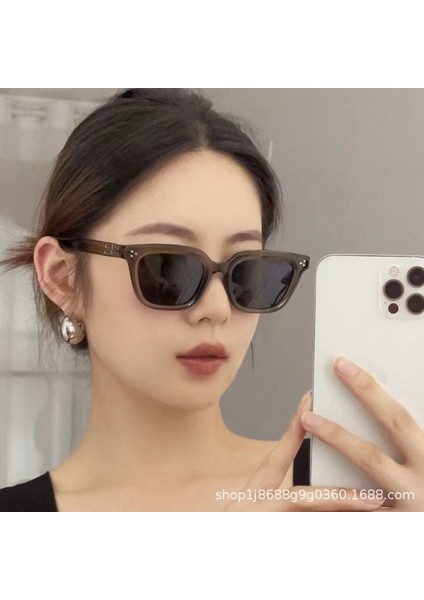 Pirinç Tırnaklı Güneş Gözlüğü, Anti-Uv Güneş Gözlüğü, Modaya Uygun Siyah Çerçeve Degrade Çay Gözlükleri (Yurt Dışından) modelleri