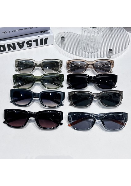 Makyajsız Kadınlar Için Moda Trendi 2024 Yaz Güneş Gözlüğü, Üst Düzey Güneş Gözlüğü Şampanya Çerçeveli Yeşil Çay Tabletleri (Yurt Dışından) modelleri