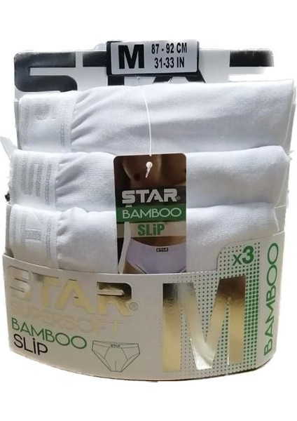 3 Lü Erkek Jakar Kemer Süpersoft Organik Bambu Kumaş Slip Külot