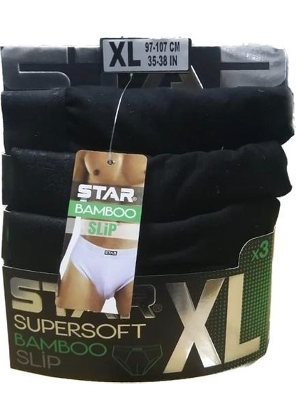 3 Lü Erkek Jakar Kemer Süpersoft Organik Bambu Kumaş Slip Külot