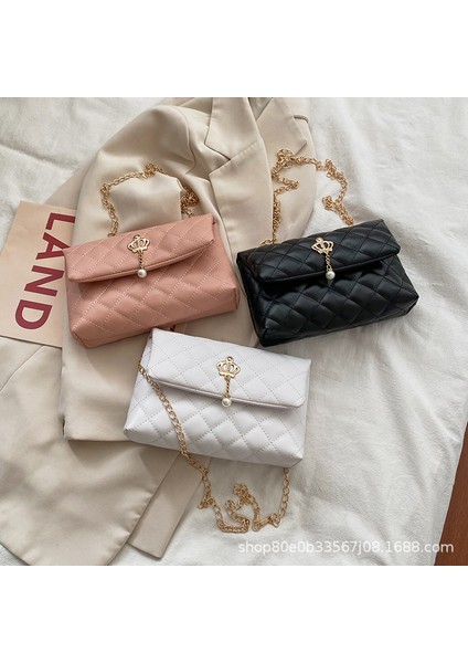 Işlemeli Omuzdan Askili Çanta Kadın Zarif Moda Basit Küçük Kare Çanta (Yurt Dışından) modelleri