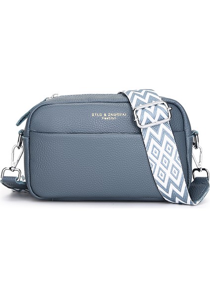 Basit Tek Omuz Askılı Çanta Üst Katman Inek Derisi Küçük Kare Çanta (Yurt Dışından)