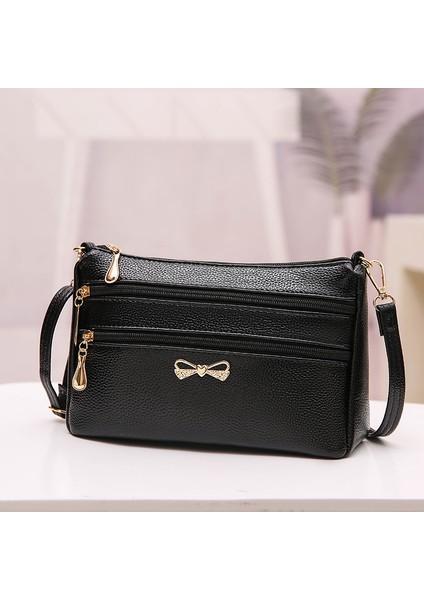 Messenger Omuz Çantası Liçi Desenli Kadın Çantası (Yurt Dışından)