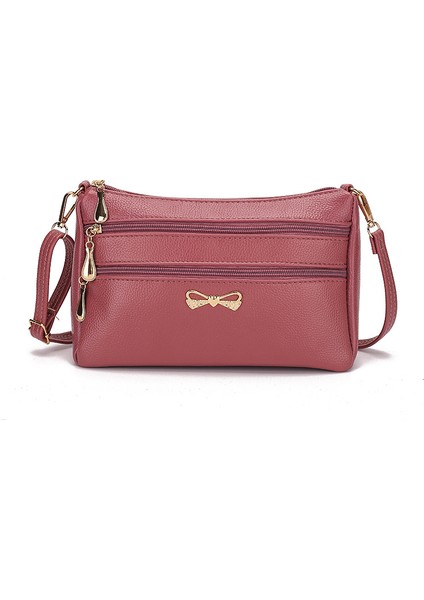 Messenger Omuz Çantası Liçi Desenli Kadın Çantası (Yurt Dışından)