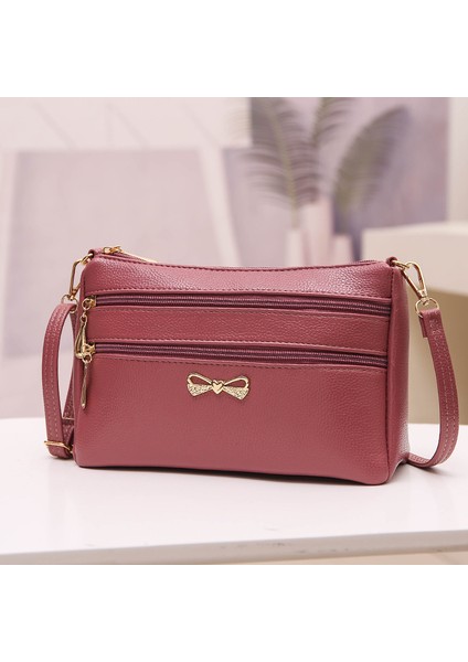 Messenger Omuz Çantası Liçi Desenli Kadın Çantası (Yurt Dışından) fırsatları