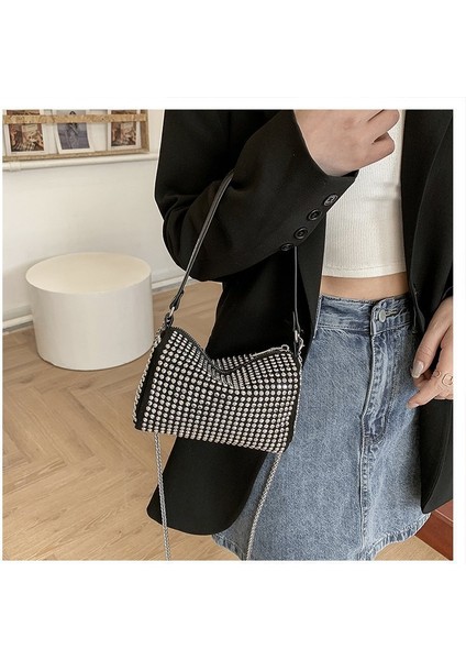 Moda Taklidi Omuz Çantası Messenger Çanta Doku Fransız Niş Koltukaltı Çantası (Yurt Dışından) modelleri