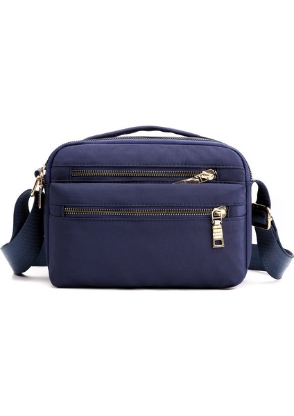 Tek Omuz Messenger Küçük Çanta Çok Fermuarlı Su Tutmaz Naylon Kumaş Kadın Çantası (Yurt Dışından)