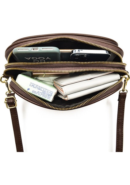 Moda Çok Katmanlı Küçük Çanta Büyük Kapasiteli Retro Tek Omuz Çapraz Vücut Çantası (Yurt Dışından) fırsatları