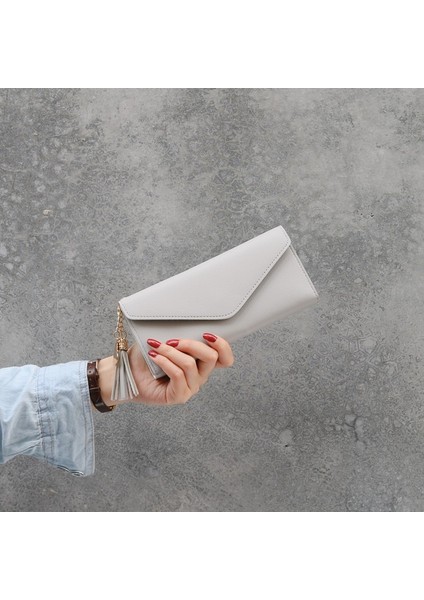 Uzun El Tutma Trendy Kalp Şeklinde Kolye Basit Moda Kadın Cüzdanı (Yurt Dışından)