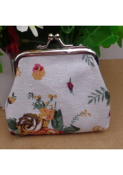 Yaratıcı Demir Klip Kanvas Madeni Para Cüzdanı Para Para Çantası (Yurt Dışından)