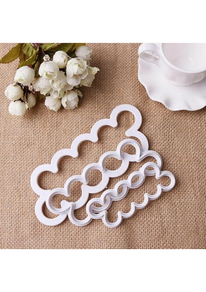 Pasta Gül Yapım Seti 4lü Şeker Hamuru Gül Yapım Kalıbı + Çivi Gül Rus Duyu
