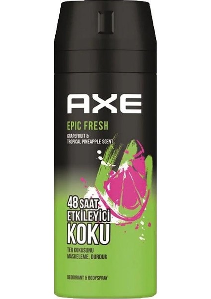 Excite 3in1 Erkek Duş Jeli 250ml X2 Adet + Epic Fresh Erkek Deodorant 150ml 2li Set