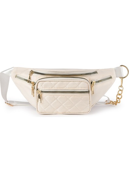 Bel Çantası Messenger Göğüs Çantası Eşkenar Dörtgen Işlemeli Iplik Zincir Omuz Çantası (Yurt Dışından)