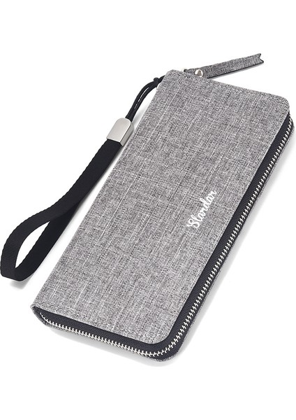 Uzun Erkek Fermuarlı Kanvas Clutch Cüzdan (Yurt Dışından) fiyatları