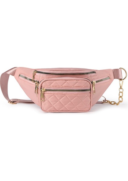 Bel Çantası Messenger Göğüs Çantası Eşkenar Dörtgen Işlemeli Iplik Zincir Omuz Çantası (Yurt Dışından)