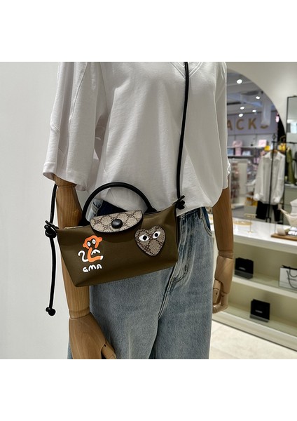 Mini Hamur Torbası Taşınabilir Omuz Messenger Küçük Çanta Su Geçirmez Graffiti Çantası (Yurt Dışından)