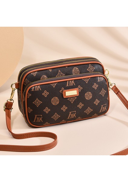 Moda Çok Katmanlı Küçük Çanta Büyük Kapasiteli Retro Tek Omuz Çapraz Vücut Çantası (Yurt Dışından)