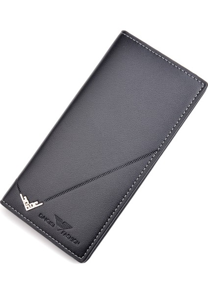 Dikey Ince Yumuşak Cüzdan Çoklu Kart Yuvası Büyük Kapasiteli Moda Takım Elbise Cüzdanı (Yurt Dışından)