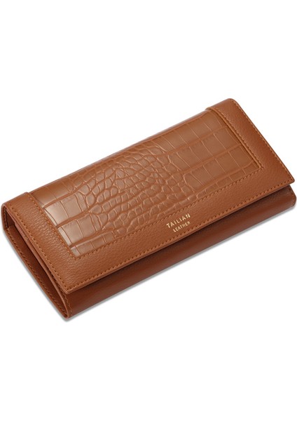 Cüzdan Bayan Timsah Desenli Clutch Çok Fonksiyonlu Cüzdan (Yurt Dışından)