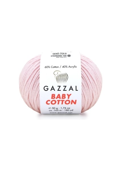 Baby Cotton 3411 Toz Pembe El Örgü Ipi 50 Gr.